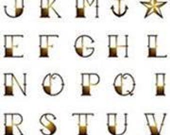 Tattoo Font Rubber