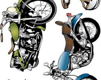 Vintage Motorcycle Rubber