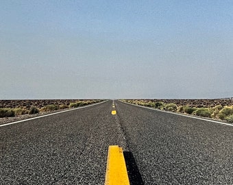 A Road Somewhere East of The Sierras, Mono County, California. Unique Fine Art Photographic Matted Print by Philip Rowntree.