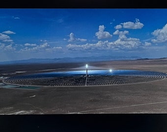 Ivanpah Solar Electric Generating System, San Bernardino County, California. Unique Fine Art Photographic Matted Print by Philip Rowntree.