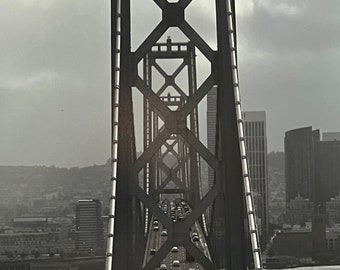 The Bay Bridge During a Storm, San Francisco, California. Unique Fine Art Photographic Matted Print by Phil Rowntree.