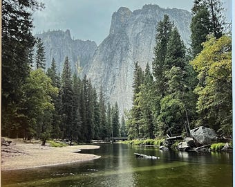 The Merced River, Yosemite Valley, California - Fine Art Landscape Photographic Matted Print by Philip Rowntree. Unique Signed