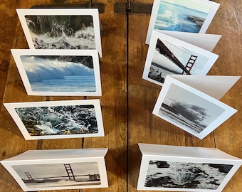 Eight Waves : Handmade Gift Cards (Blank on The Inside) + Envelopes - Handmade in Berkeley Ca - Fine Art Landscape Photography Phil Rowntree