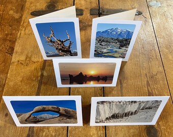 Five Images of Owens Valley, California : Handmade (Blank Inside) Gift Cards + Envelopes - Handmade - Fine Art Photography by Phil Rowntree