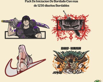 PACK DE BRODERIE MEGA ANIME (Plus de 2000 motifs de haute qualité) dgt dst exp hus inf pes vp3 xxx sew