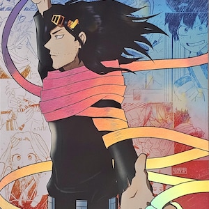 Holografische Folie Anime Kunstdruck | Shouta Aizawa | 8,5 x 11 schwere Karte Lager | inoffizielle mha eraser my held academia Fan Merchandise