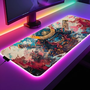 Samurai Splash - LED Gaming Desk Mat