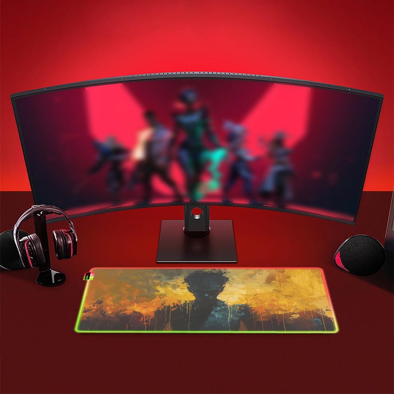 Wraith Table Mat Amber Wraith - Gaming Desk Mat - Etsy