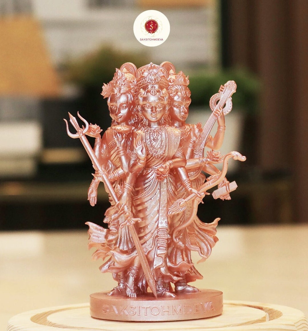 Tridevi Trishakti Statue 4 Inches With Box Set, Lakshmi Parvati Tridevi Trishakti Statue 4 Inches With Box Set, Lakshmi Parvati
