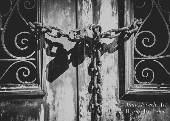 Locked Up Black And White Street Photography Ohio Etsy