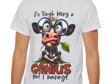 Sarcastic Cow Teen T-Shirt | Funny Birthday Gift