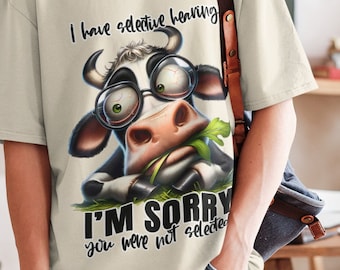 Sarcastic Cow Teen T-Shirt: Funny Statement Tee