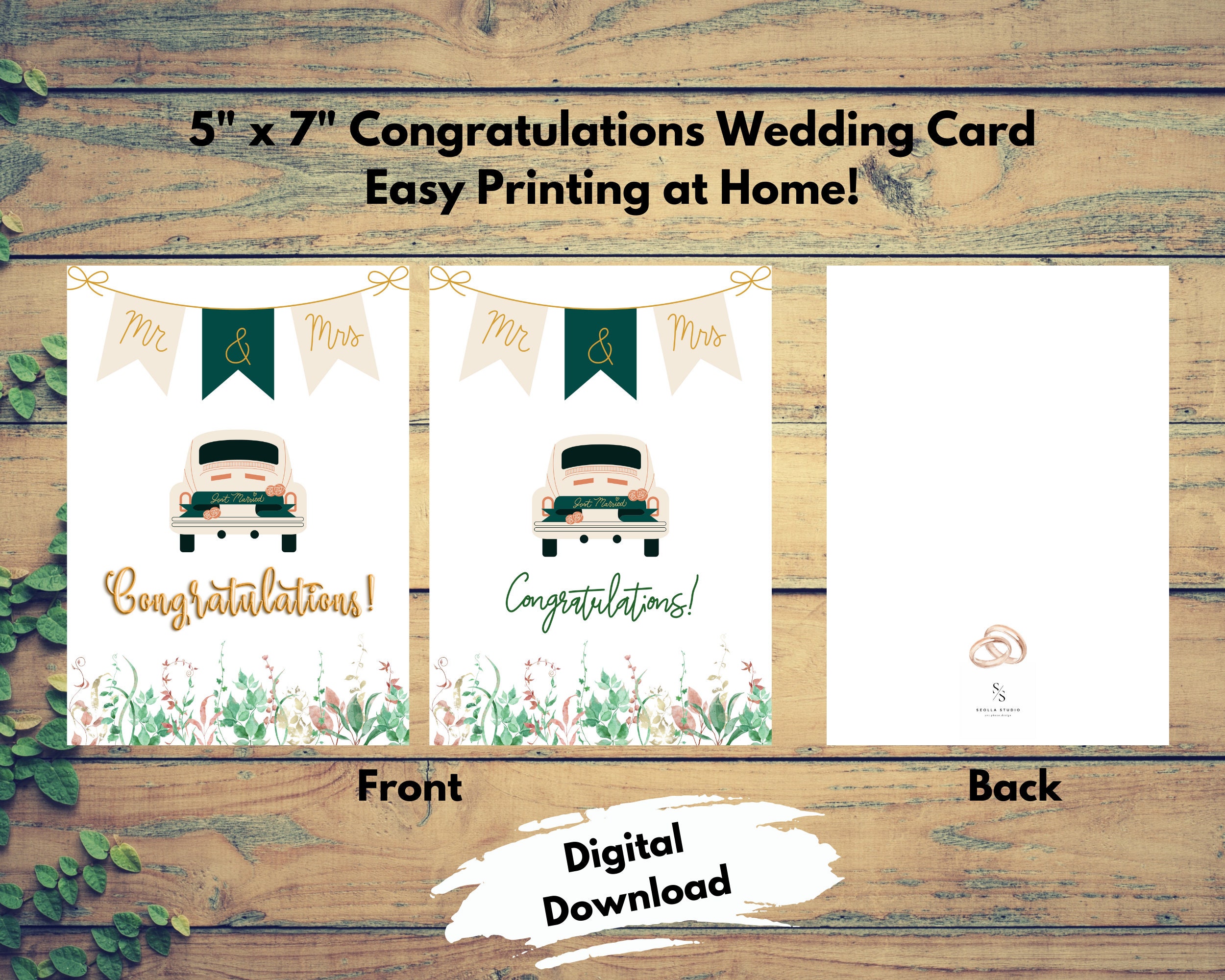 Congratulations Wedding Card Happy - Il Fullxfull.5975361174 Twcq 