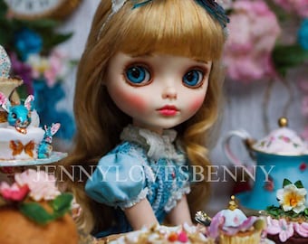 Alice in Wonderland, Blythe Doll Digital Art, Doll art, Digital Download, Print, PNG, Wall Art