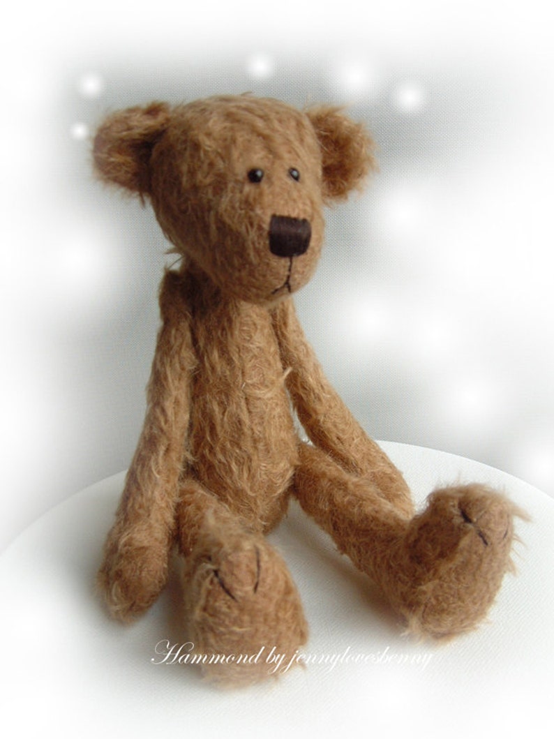 OOAK artist bear Hammond e-pattern by Jenny Lee of jennylovesbenny bears PDF image 1