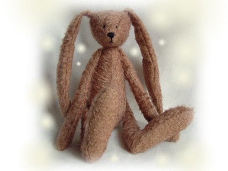 Melody OOAK artist bear rabbit e-pattern by Jenny Lee of jennylovesbenny bears PDF image 3