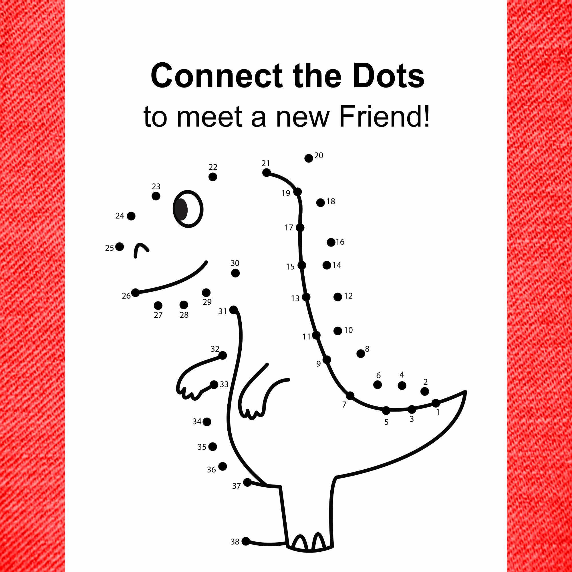 Dinosaur Dot to Dot Connect the Dots Printable Fun Dot to Dot Activity ...