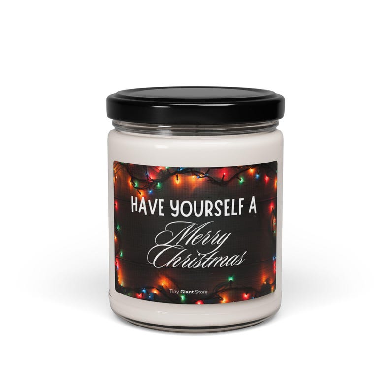 Have Yourself A Merry Christmas Candle, Santa Candle , Winter Candle