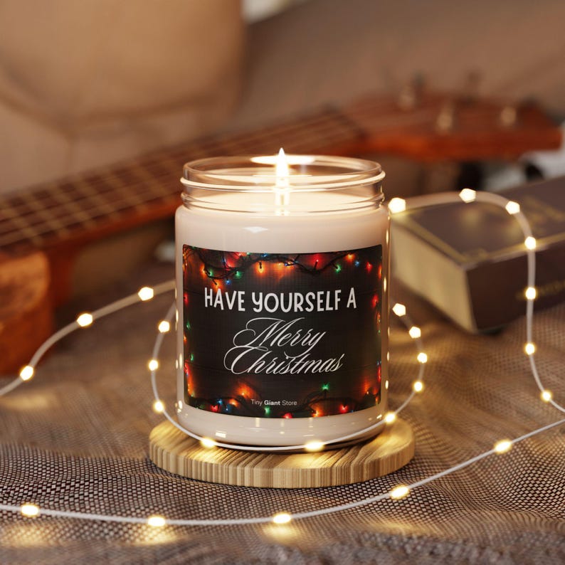 Have Yourself A Merry Christmas Candle, Santa Candle , Winter Candle