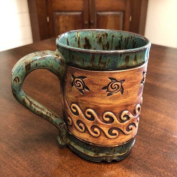 Turtle and Wave Coffee Mug