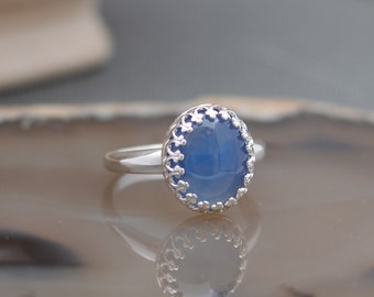 Sterling Silver Blue Agate Ring