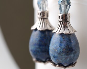 Lapis Lazuli Teardrop Earrings