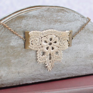 Crocheted Lace Boho Necklace image 2