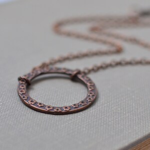 Circle Necklace Copper Necklace Infinity Necklace Eternity Necklace Karma Necklace Everyday Necklace Yoga Necklace Handmade Necklace