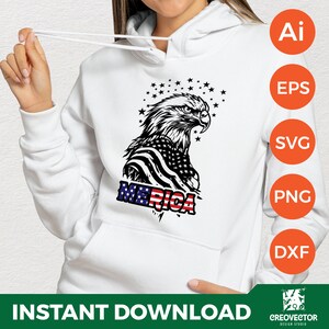 America Ai, Eps, Svg, Dxf, Png Tshirt Decal Sticker Cricut Cuttable Clipart Digital Ai, Eps, Svg, Dxf, Png