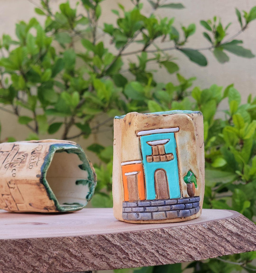 Old San Juan - Ceramic Pencil Holder - Handmade Pen Pencil Brush Plan ...