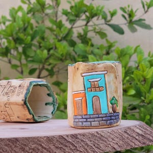 Old San Juan Ceramic Pen Holder – Handmade Ceramic Souvenir