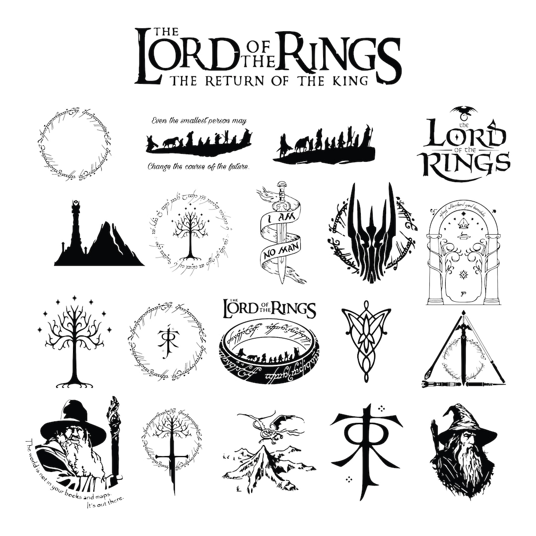 LOTR Bundle Pack, One Ring Svg, the Lord of the Rings Svg Bundle, LOTR SVG L Gifts for Lotr