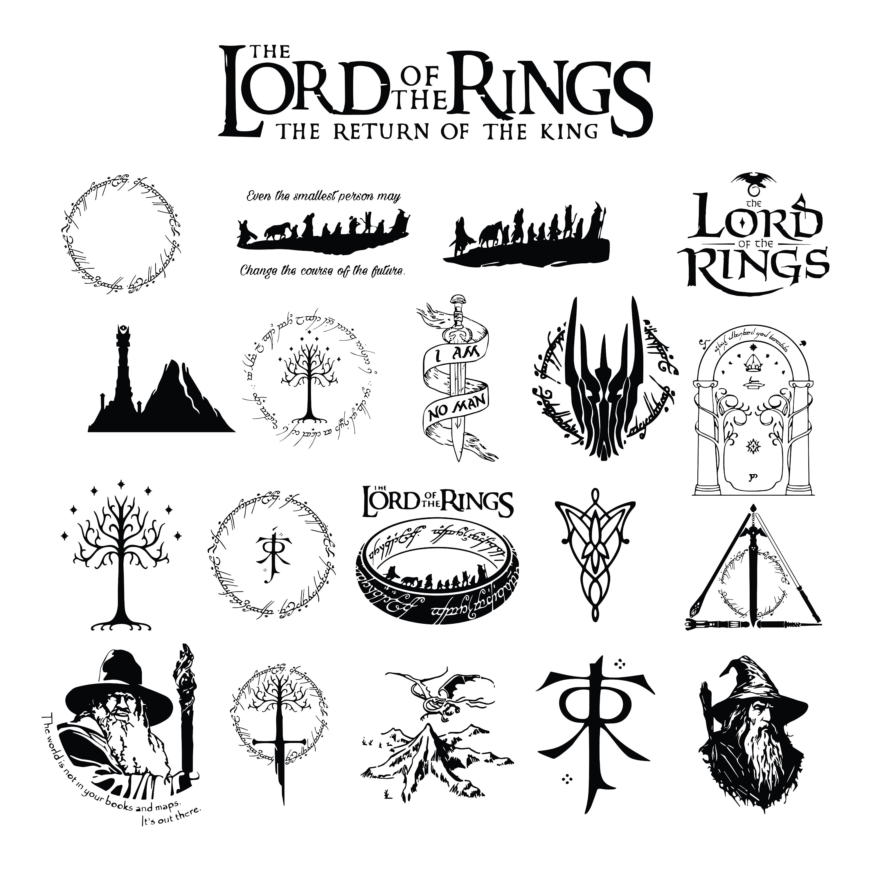 LOTR Bundle Pack, One Ring Svg, the Lord of the Rings Svg Bundle, LOTR SVG L Gifts for Lotr
