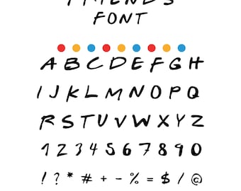 Friends Font, Friends Font For Cricut, Friends Font SVG, Cricut Font SVG, Font SVG, Friends Procreate Font, Svg for Cricut, Vector File