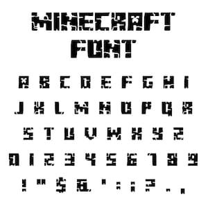 Fuente de minería para silueta de Cricut, Letras de juego Png, Logotipo del juego, Fuente de jugador Svg, Fuente de bebé otf, Camiseta de jugador DIY svg, Cricut SVG