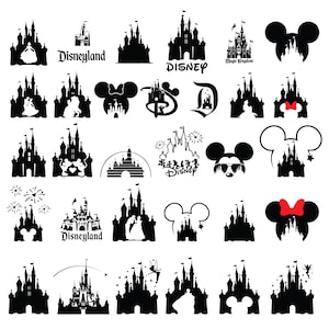 Schloss SVG, Schloss svg, Schloss Clipart, Herzkopf Micky maus, magisches königreich svg, schneide Dateien für Cricut Silhouette