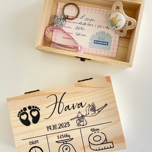 Personalized Baby Memory Box, Personalized Baby Memory Box, Baptism Gift, Birth Gift, Birthday Gift