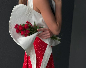 Canvas Shoulder Bag for Flower