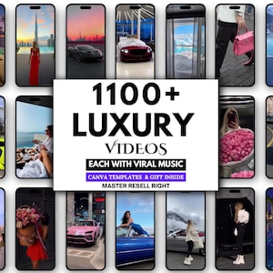 1100+ Luxury Videos, PLR MRR  Luxury Reels, Women Reels for Instagram, Luxury Instagram Content, Luxury Reels for TikTok, Faceless Marketing
