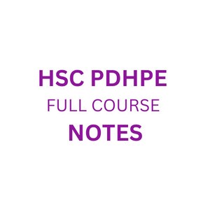 HSC PDHPE フルコースノート