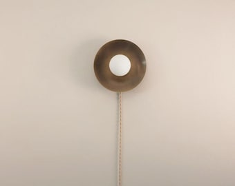 Plug in Wall Sconce--Simple Modern Wall light--Solid Brass Wall Sconce light