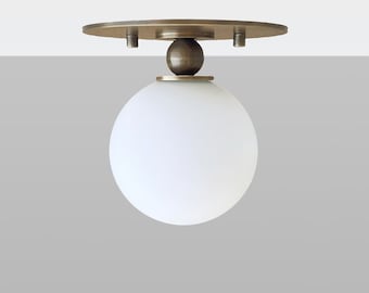 Plafondlamp - Messing uit het midden van de eeuw - Spot-plafondlamp - model. CE0042: