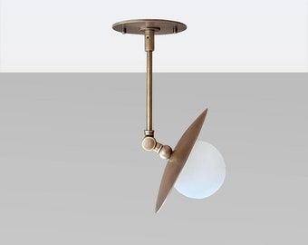 Adjustable Angle Ceiling spot light--Modern  Antique Brass light--Solid Brass Ceiling light