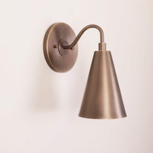 Handmade Vintage Wall Sconce--Mid Century Aged Brass--Solid Brass Wall Sconce light