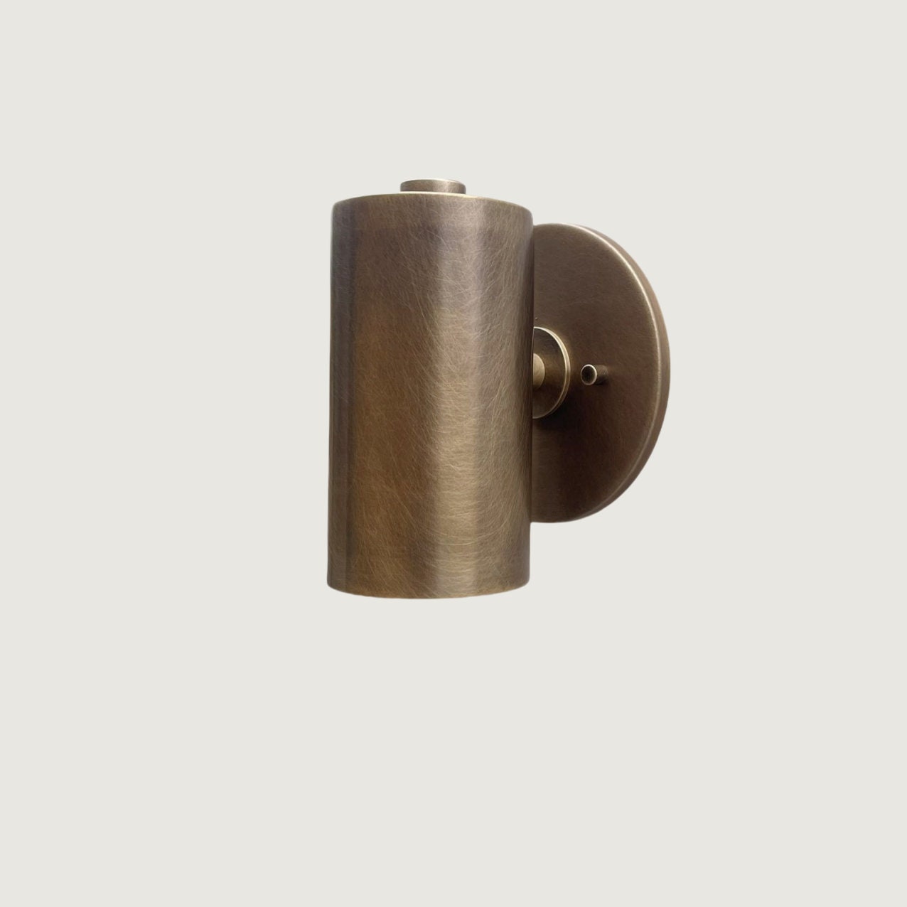 Handmade Vintage Wall Sconce--Mid Century Aged Brass--Solid Brass Wall Sconce light