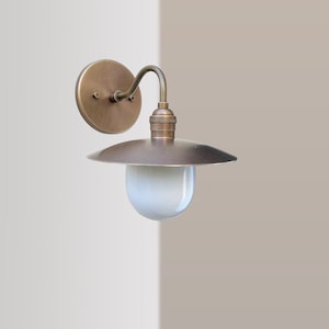Classical Handmade Vintage Wall Sconce--Mid Century Aged Brass--Solid Brass Wall Sconce light