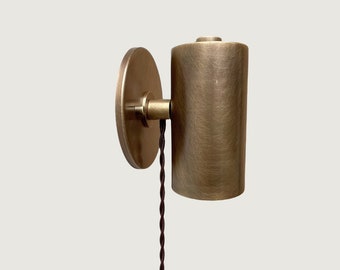 Plug in Wall Sconce--Simple Modern Wall light--Solid Brass Wall Sconce light