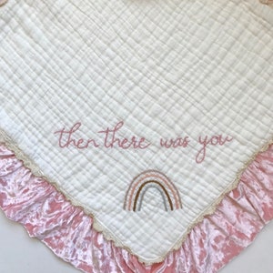 Hand embroidered Rainbow Add ons for Velvet Loveys and Blankets