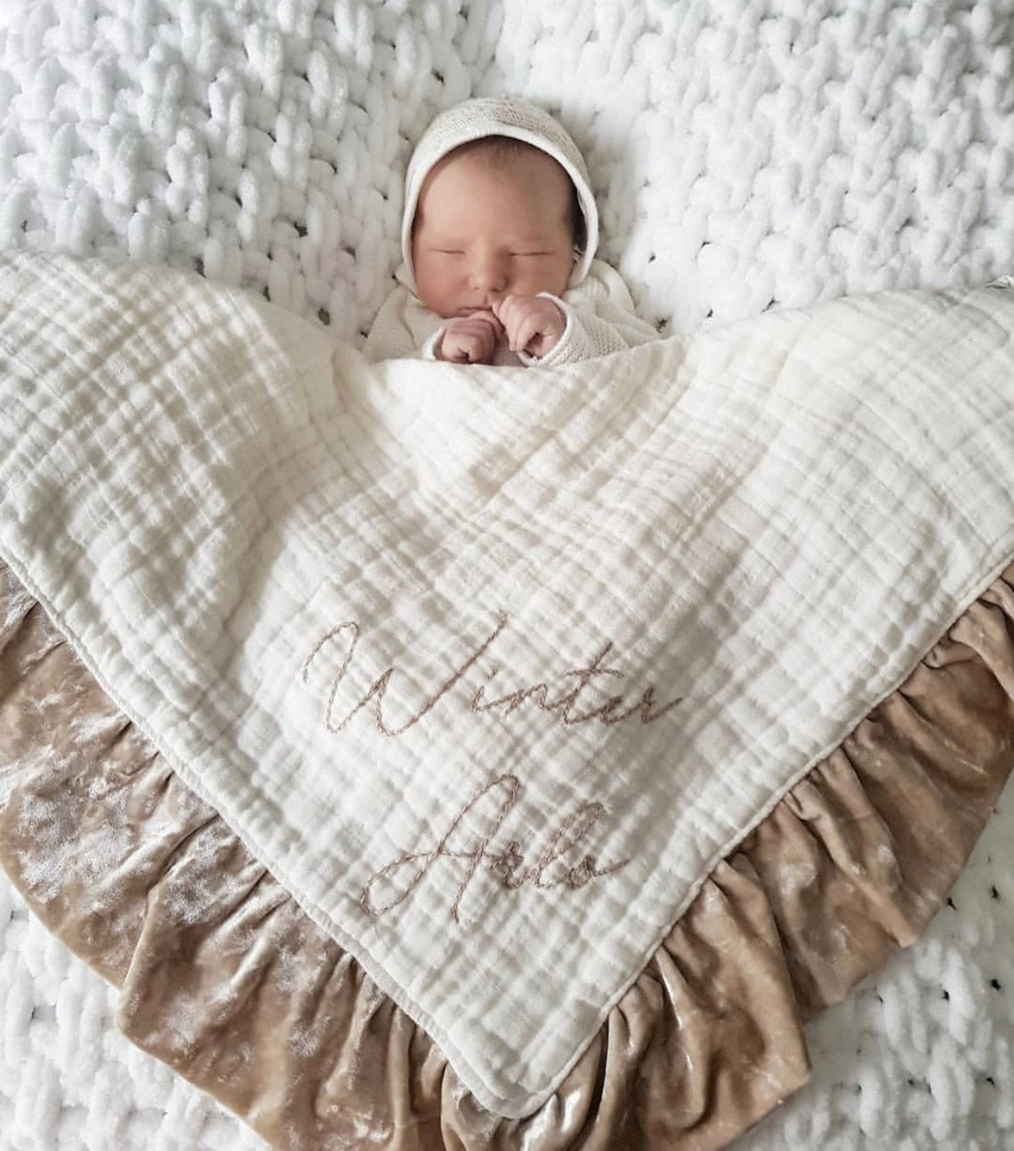 24 Size Muslin Velvet Lovey Six Muslin Layers with Etsy