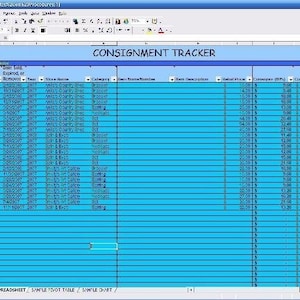 CONSIGNMENT TRACKER Excel image 1